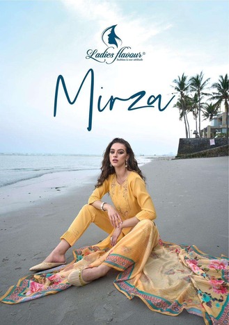 LADIES FLAVOUR MIRZA EMBROIDERY KURTIS CATALOGUE IN SURAT