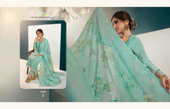 VINAY SILKINA ROYAL CREPE 40 TOP BOTTOM WITH DUPATTA LATEST CATALOGUE