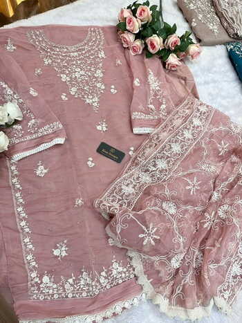 ZIAAZ DESIGNS 191 SERIES ORGANZA EMBROIDERY PAKISTANI SUITS