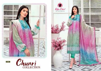 NAFISA COTTON CHUNRI COLLECTION PAKISTANI LAWN KARACHI SUITS WHOLESALER