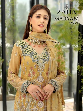 ZAHA MARYAM VOL 1 GEORGETTE EMBROIDERY PAKISTANI SUITS