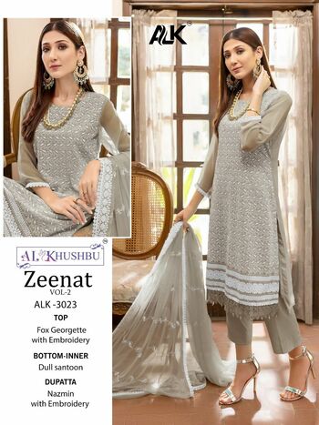 AL KHUSHBU ZEENAT VOL 2 GEORGETTE EMBROIDERY PAKISTANI SUITS