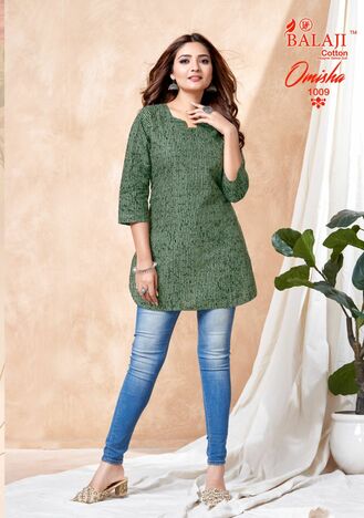 BALAJI COTTON OMISHA READYMADE KURTI DISTRIBUTOR IN SURAT 