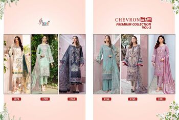 SHREE FABS CHEVRON REMIX PREMIUM COLLECTION VOL 2 PAKISTANI SUITS LATEST CATALOGUE 2022