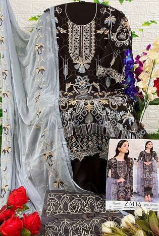 ZAHA RAMSHA COLORS VOL 8 GEORGETTE EMBROIDERY PAKISTANI SUITS