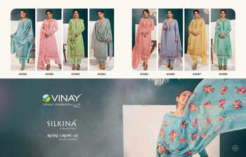 VINAY SILKINA ROYAL CREPE 40 TOP BOTTOM WITH DUPATTA LATEST CATALOGUE