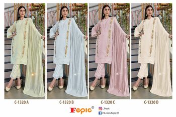 FEPIC ROSEMEEN C 1320 GEORGETTE PAKISTANI SUITS AT SURAT