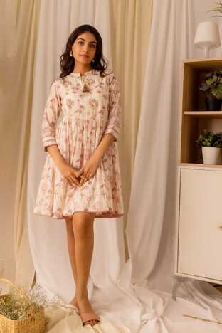 PSYNA LINEN PRINTED SHORT TOPS MANUFACTURER SURAT