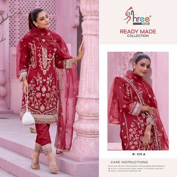 SHREE FABS SR 1111 ORGANZA READYMADE PAKISTANI SUITS NEW CATALOGUE