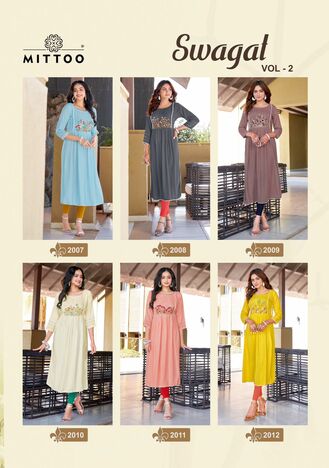 MITTOO SWAGAT VOL 2 HANDWORK KURTIS MANUFACTURING PRICE