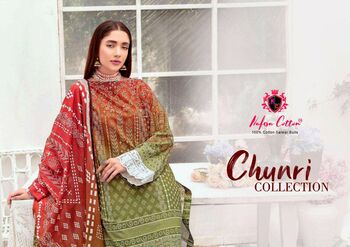 NAFISA COTTON CHUNRI COLLECTION PAKISTANI LAWN KARACHI SUITS WHOLESALER