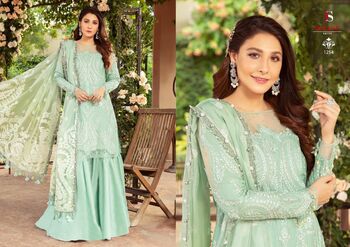 DEEPSY MARIA B SATIN SILK SUITS WHOLESALE