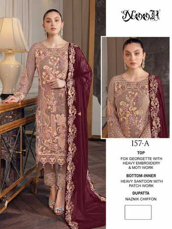 NOOR 157 SERIES GEORGETTE PAKISTANI SUITS LATEST CATALOGUE