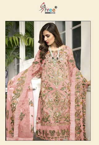 SHREE FABS K 1363 SERIES FOUX GEORGETTE PAKISTANI SUITS