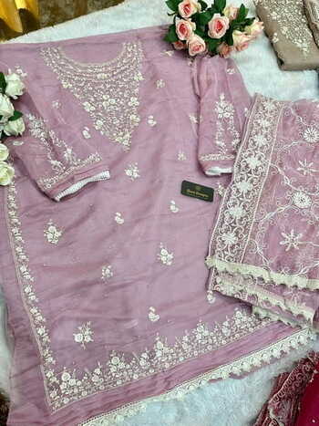 ZIAAZ DESIGNS 191 SERIES ORGANZA EMBROIDERY PAKISTANI SUITS