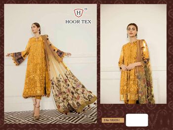 HOOR TEX NAFIZA COLOUR GOLD VOL 5 18008 PAKISTANI GEORGETTE SALWAR KAMEEZ CATALOGUE