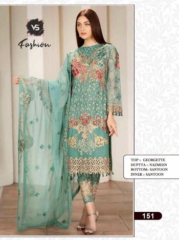 VS FASHION D.NO 151 SERIES PAKISTANI SUITS WHOLESALER SURAT