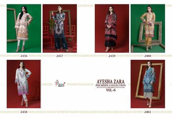 SHREE FABS AYESHA ZARA PREMIUM COLLECTION VOL 6 2456 TO 2461 SERIES