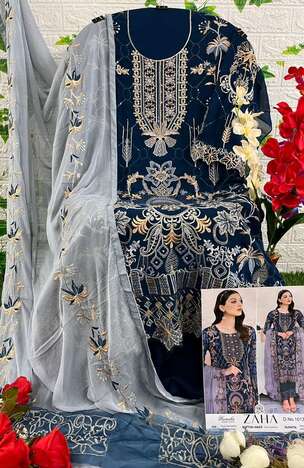 ZAHA RAMSHA COLORS VOL 8 GEORGETTE EMBROIDERY PAKISTANI SUITS