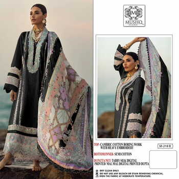 MUSHQ M 218 COTTON EMBROIDERY PAKISTANI SUITS BY SHRADDHA