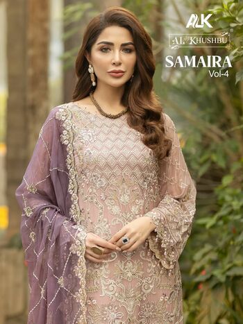 AL KHUSHBU SAMAIRA VOL 4 PAKISTANI GEORGETTE SUITS LATEST CATALOGUE