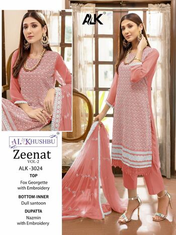 AL KHUSHBU ZEENAT VOL 2 GEORGETTE EMBROIDERY PAKISTANI SUITS