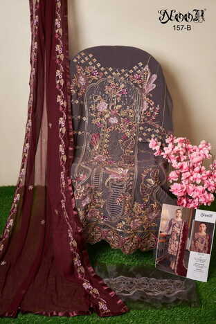 NOOR 157 SERIES GEORGETTE PAKISTANI SUITS LATEST CATALOGUE