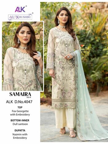 AL KHUSHBU SAMAIRA VOL 4 PAKISTANI GEORGETTE SUITS LATEST CATALOGUE