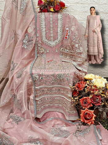 FEPIC ROSEMEEN C 1546 ORGANZA EMBROIDERY PAKISTANI SUITS CATALOGUE