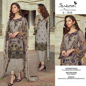 SERENE S 79 FOUX GEORGETTE PAKISTANI SUITS LATEST CATALOGUE