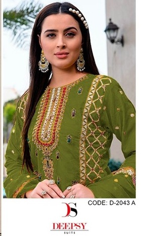 DEEPSY SUITS D.NO 2043 PAKISTANI EMBROIDERY SALWAR KAMEEZ WHOLESALER IN SURAT