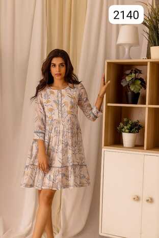 PSYNA LINEN PRINTED SHORT TOPS MANUFACTURER SURAT