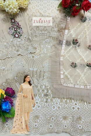 ZARQASH Z 2121 LATEST PAKISTANI SALWAR SUITS