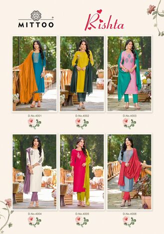 MITTOO RISTA HANDWORK KURTIS ONLINE SUPPLIER SURAT