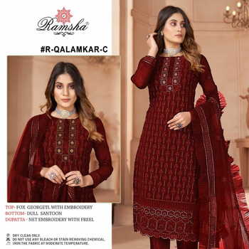 RAMSHA QALMKAR NX GEORGETTE SALWAR SUITS WHOLESALER