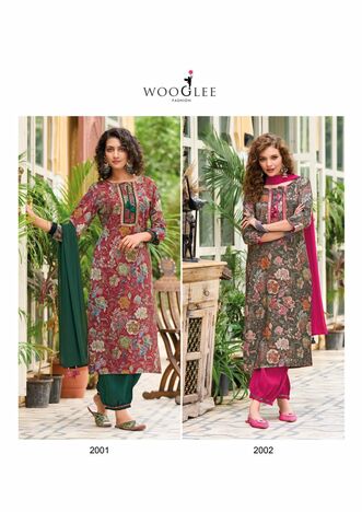 WOOGLEE KHWAAB EMBRODIERY KURTI SETS WHOLESALER IN SURAT