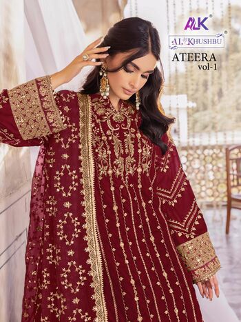 AL KHUSHBU ATEERA VOL 1 GEORGETTE EMBROIDERY PAKISTANI SUITS