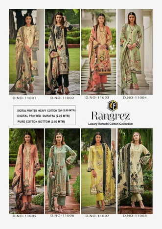 KEVAL FAB RANGREZ VOL 1 CLASSY LUXURY COLLECTION KARACHI SUITS