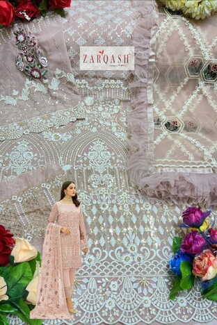 ZARQASH Z 2121 LATEST PAKISTANI SALWAR SUITS