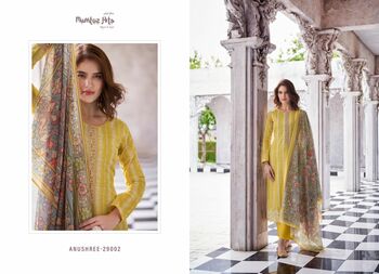 MUMTAZ ARTS ANUSHREE LAWN CAMBRIC COTTON PRINT SUITS NEW CATALOGUE