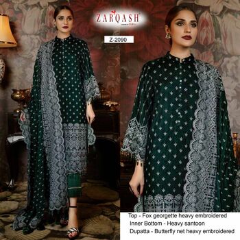 ZARQASH ADAN LIBAS VOL 2 FOX GEORGETTE PAKISTANI SUITS WHOLESALE