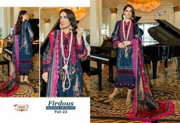 SHREE FABS FIRDOUS EXCLUSIVE COLLECTION VOL 22 2438 TO 2445 SERIES PAKISTANI SUITS