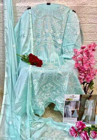 RAMSHA PRESENT R 517 NX MILKY COTTON PAKISTANI SUITS CATALOGUE