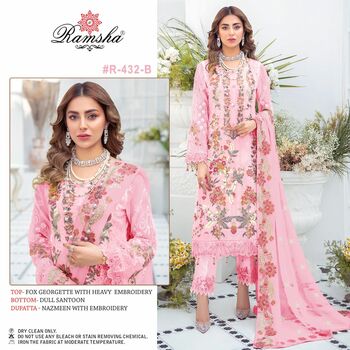 RAMSHA PRESENT R 432 NX GEORGETTE PAKISTANI SALWAR KAMEEZ