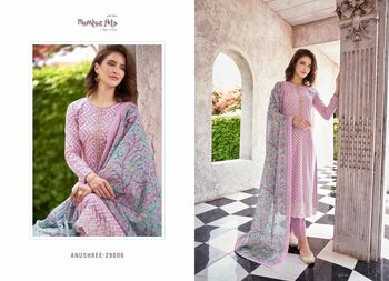 MUMTAZ ARTS ANUSHREE LAWN CAMBRIC COTTON PRINT SUITS NEW CATALOGUE