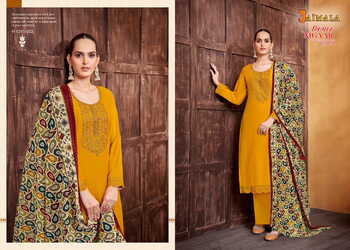 JAIMALA NIGAAR EDITION 16 RAYON SLUB EMBROIDERY SUITS BY ALOK SUITS