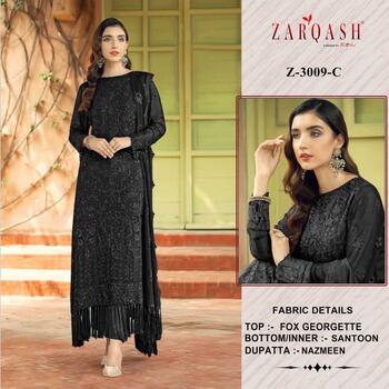 ZARQASH 3009 SERIES GEORGETTE PAKISTANI SUITS CATALOGUE