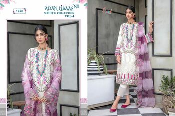 SHREE FABS ADAN LIBAAS SCHIFFLI COLLECTION VOL 4 NX PAKISTANI SUITS LATEST CATALOGUE 2021