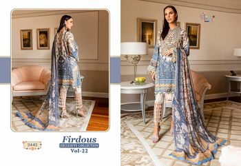 SHREE FABS FIRDOUS EXCLUSIVE COLLECTION VOL 22 2438 TO 2445 SERIES PAKISTANI SUITS