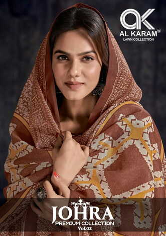 AL KARAM JOHRA VOL 2 PREMIUM COTTON PRINTED KARACHI SUITS CATALOGUE